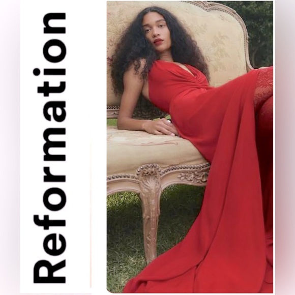 - Reformation Bray dress- Cherry size 10- NWT -$388 - Picture 1 of 11